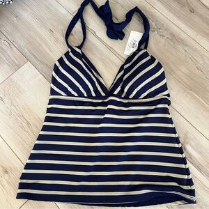 NWT $140 Helen Jon Designer Chloe Made in USA Halter Tankini Swim Top XL